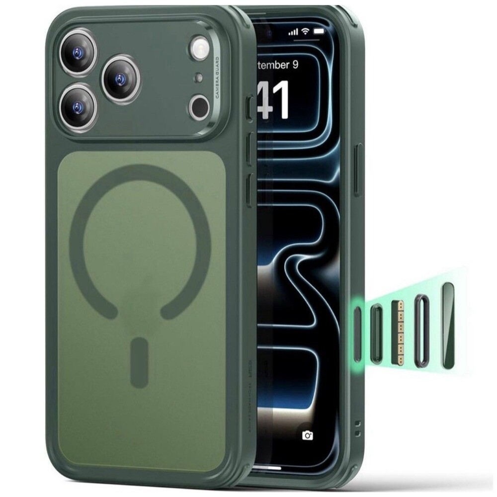 ESR for iPhone 17 Pro Case,Camera Control, Compatible with MagSafe,Frosted Green